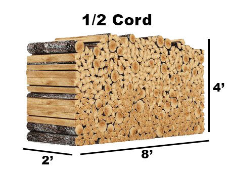 64-Cubic Foot (1/2 cord) Firewood Bundle